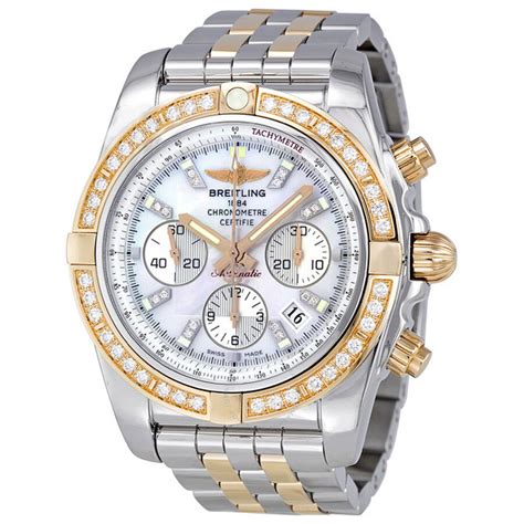 breitling chronograph with diamonds on face|breitling chronomat for sale.